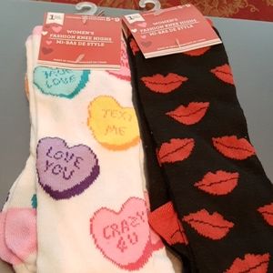 Women's Hot Cheesy LOVE Socks - 2 pack- Sizes 5-9